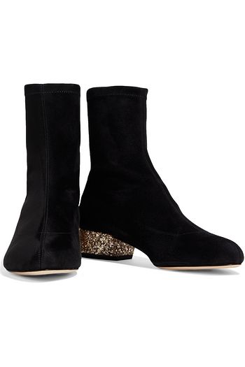 JIMMY CHOO Maisie 35 stretch-suede sock boots