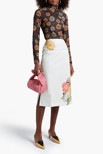 REJINA PYO Maude floral-print cotton-poplin skirt