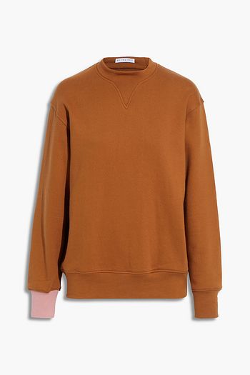 REJINA PYO Drew two-tone organic French cotton-terry sweatshirt