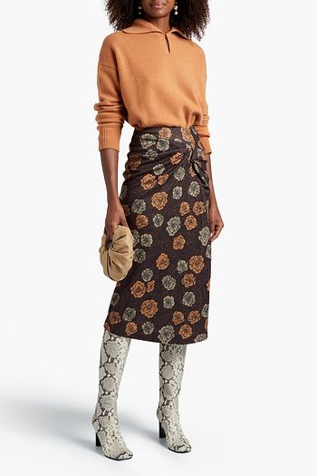REJINA PYO Iris floral-jacquard skirt
