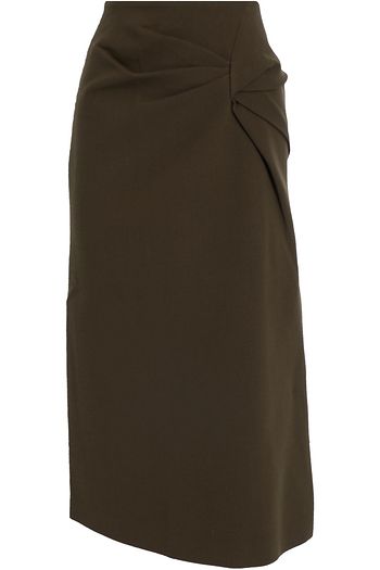 REJINA PYO Iris pleated stretch-wool midi skirt