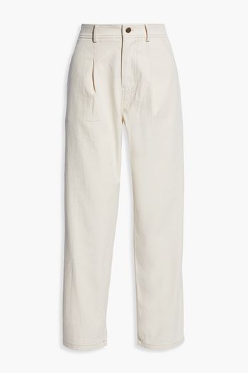 REJINA PYO Frankie pleated slub cotton straight-leg pants