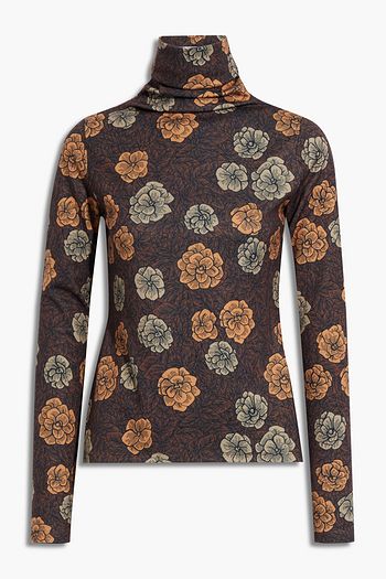 REJINA PYO Cameron floral-print stretch-knit turtleneck top