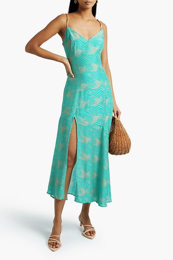 VIX PAULA HERMANNY Erin embellished printed voile midi dress