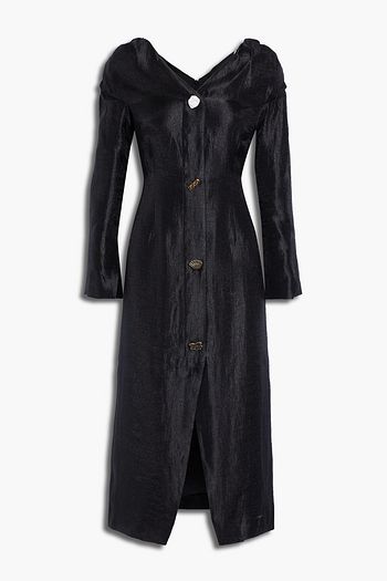 REJINA PYO Tomi button-detailed sateen dress