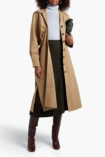 REJINA PYO Madison belted pleated gabardine midi dress