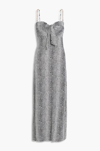 VIX PAULA HERMANNY Tricia knotted printed crepe maxi dress