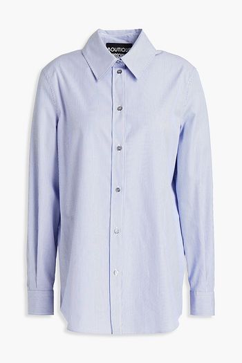 BOUTIQUE MOSCHINO Striped cotton-poplin shirt