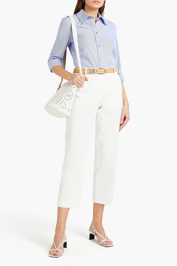 BOUTIQUE MOSCHINO Striped cotton-poplin shirt