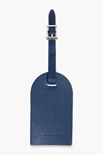 MONTBLANC Logo-appliquéd textured-leather luggage tag
