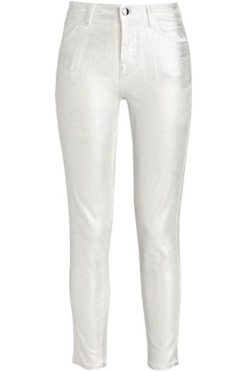 J BRAND Cropped metallic denim skinny pants
