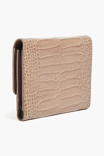 MONTBLANC Logo-appliquéd croc-effect leather wallet