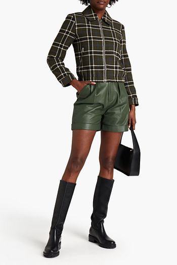ALEXACHUNG Checked twill jacket