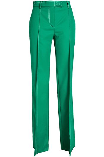 VALENTINO Pleated twill bootcut pants