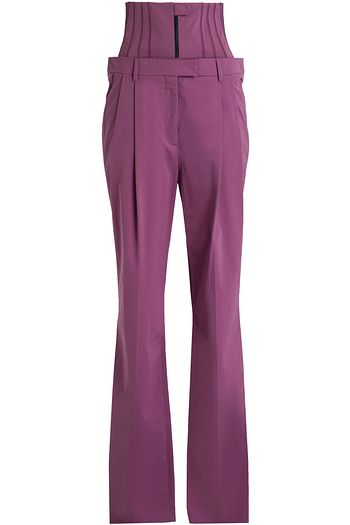 VALENTINO Pleated stretch-crepe tapered pants