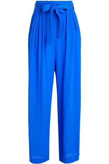 VALENTINO Pleated silk-cady wide-leg pants