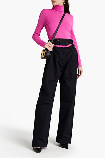 VALENTINO Cotton-twill straight-leg pants