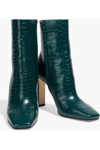 JIMMY CHOO Minori 100 croc-effect leather ankle boots