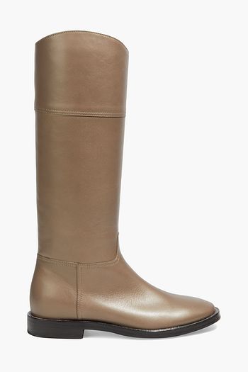 BRUNELLO CUCINELLI Bead-embellished leather knee boots
