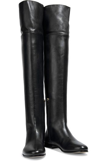 JIMMY CHOO Mitty textured-leather over-the-knee boots
