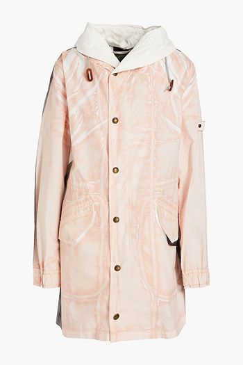 MR & MRS ITALY Kapuzenparka aus Baumwolle mit Print