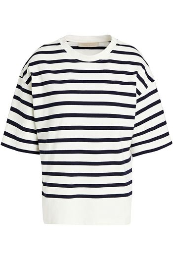 VANESSA BRUNO Poplin-paneled striped cotton-jersey top
