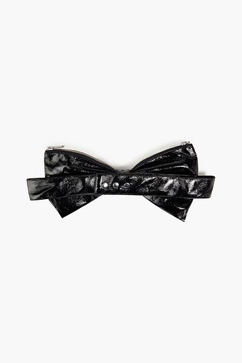 ROTATE BIRGER CHRISTENSEN Bow-detailed faux patent-leather belt