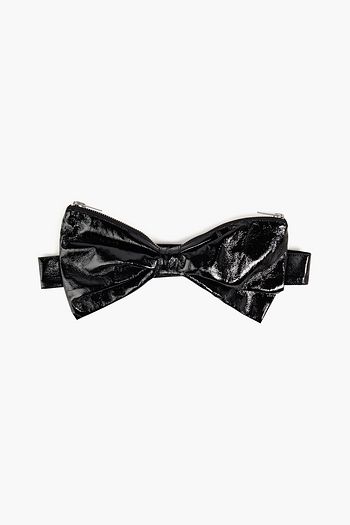 ROTATE BIRGER CHRISTENSEN Bow-detailed faux patent-leather belt