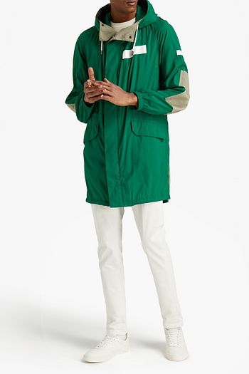 ARMY BY YVES SALOMON Appliquéd shell hooded parka