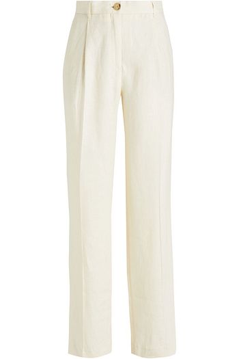 ALEXACHUNG Linen straight-leg pants