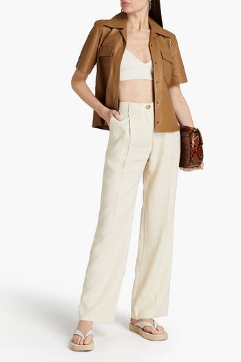 ALEXACHUNG Linen straight-leg pants