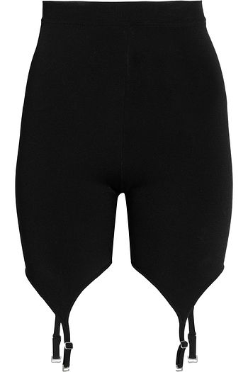 DION LEE Garter Bike stretch-knit shorts