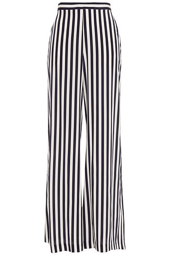 ZIMMERMANN Striped stretch-silk wide-leg pants