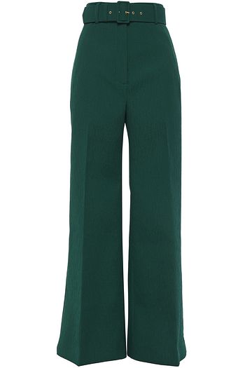 EMILIA WICKSTEAD Belted cloqué flared pants