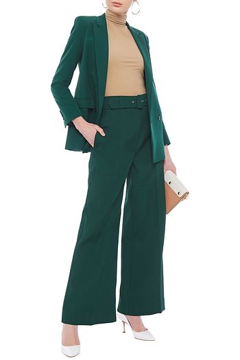 EMILIA WICKSTEAD Belted cloqué flared pants