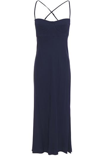 MICHELLE MASON Fluted crepe de chine midi dress