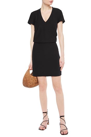 JAMES PERSE Slub stretch-cotton jersey mini dress