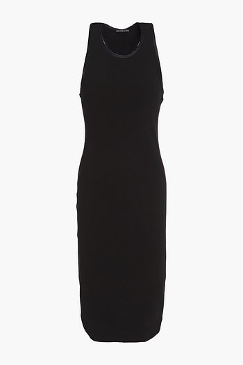JAMES PERSE Ribbed cotton-blend jersey midi dress