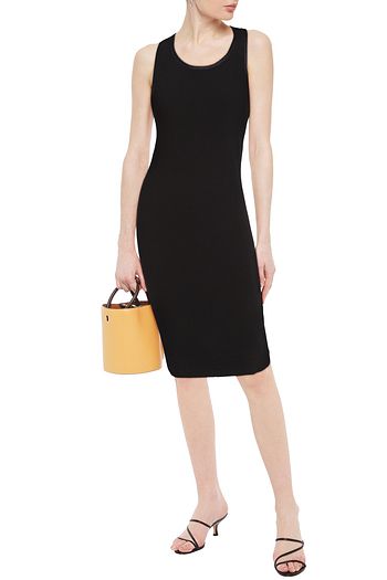 JAMES PERSE Ribbed cotton-blend jersey midi dress