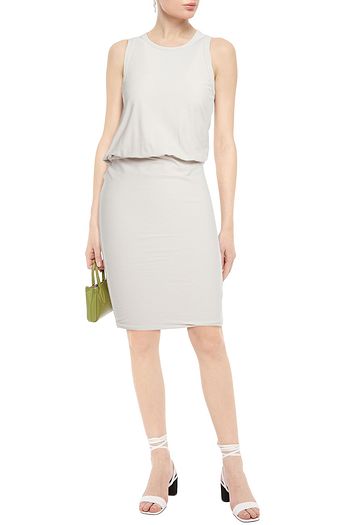 JAMES PERSE Slub stretch-cotton jersey mini dress