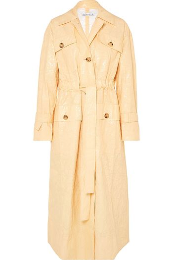 REJINA PYO Ava Trenchcoat aus Vinyl in Knitteroptik