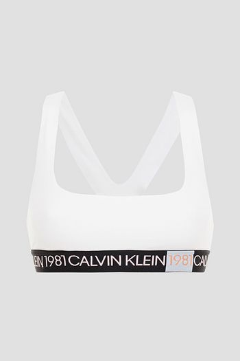 CALVIN KLEIN Cotton-blend jersey sports bra