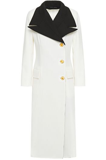 PROENZA SCHOULER Two-tone wool-blend crepe coat