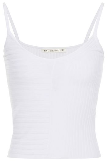 LIVE THE PROCESS Ribbed-knit tank