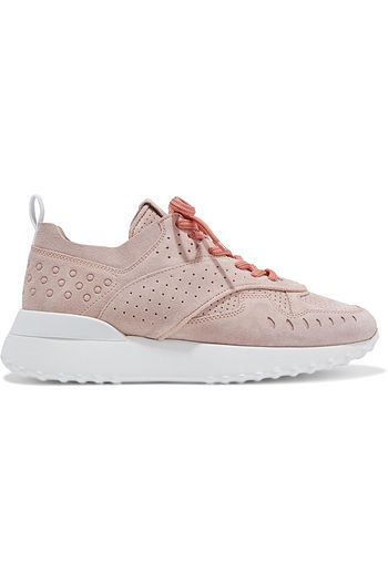 TOD'S Sneakers aus perforiertem Veloursleder