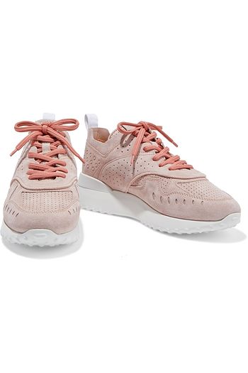 TOD'S Sneakers aus perforiertem Veloursleder