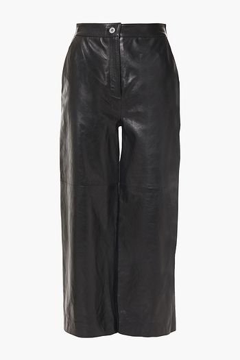 MCQ ALEXANDER MCQUEEN Cropped leather straight-leg pants