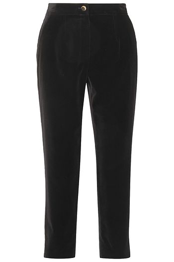 DOLCE & GABBANA Cropped Karottenhose aus Baumwollsamt