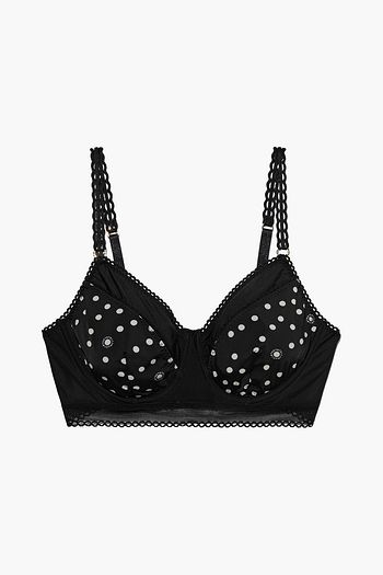 STELLA MCCARTNEY Melanie Winking Bügel-BH aus Stretch-Jersey mit Polka-Dots