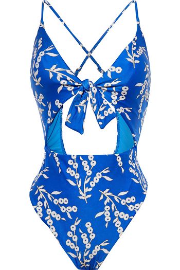 VIX PAULA HERMANNY Berries Bandana knotted cutout printed swimsuit